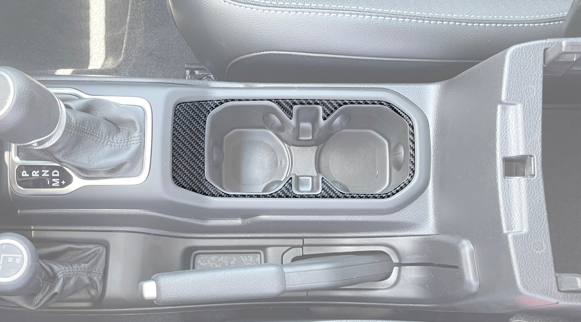 Cup Holder Accent Overlay Fits 2019-2026 Jeep Gladiator by Tufskinz.com