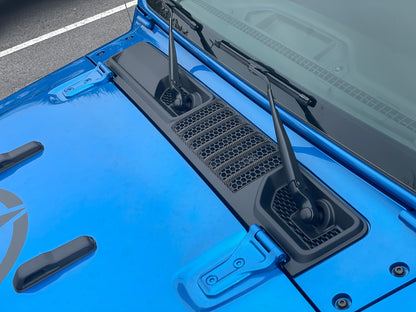 Upper Cowl Center Vent Overlay Fits 2019-2026 Jeep Gladiator by Tufskinz.com