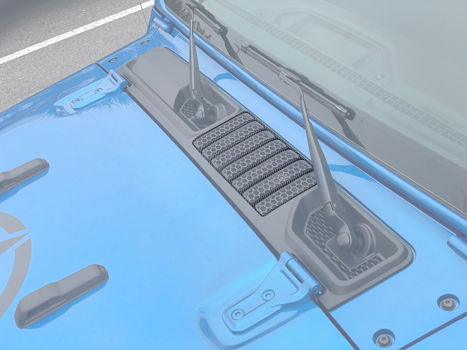 Upper Cowl Center Vent Overlay Fits 2019-2026 Jeep Gladiator by Tufskinz.com