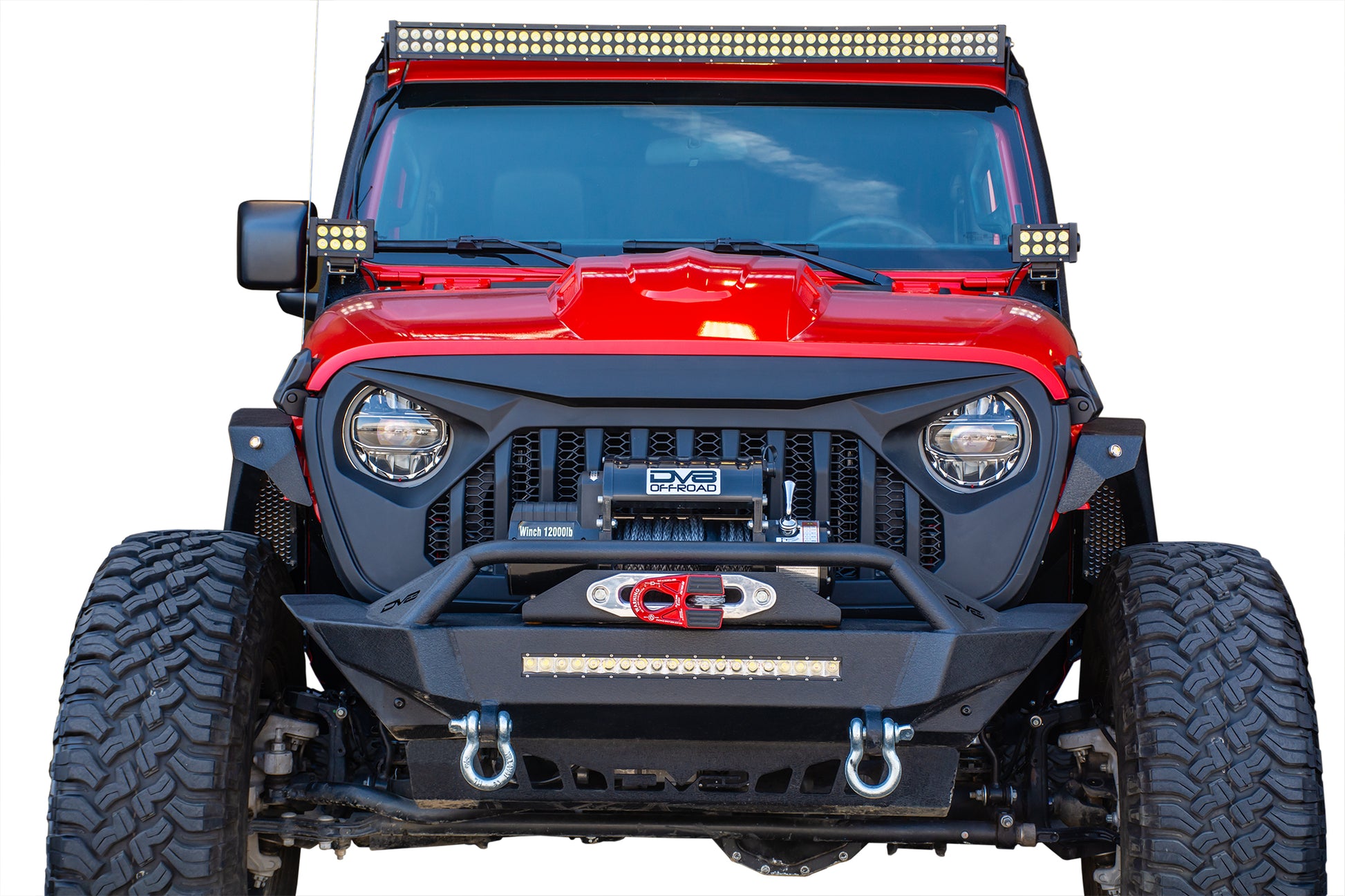 18+ Jeep JL & 20 Jeep JT Replacement Grill; Black by DV8 Offroad