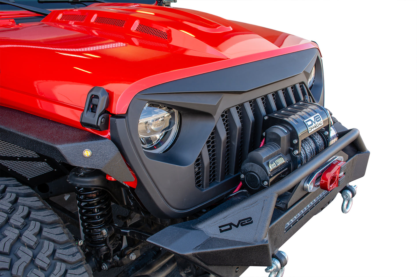 18+ Jeep JL & 20 Jeep JT Replacement Grill; Black by DV8 Offroad