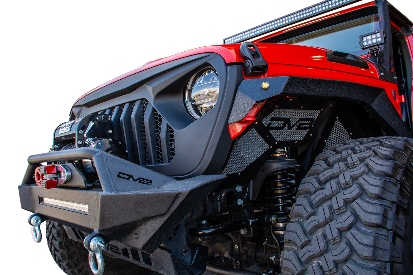 18+ Jeep JL & 20 Jeep JT Replacement Grill; Black by DV8 Offroad
