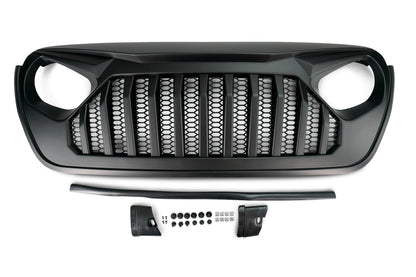 18+ Jeep JL & 20 Jeep JT Replacement Grill; Black by DV8 Offroad