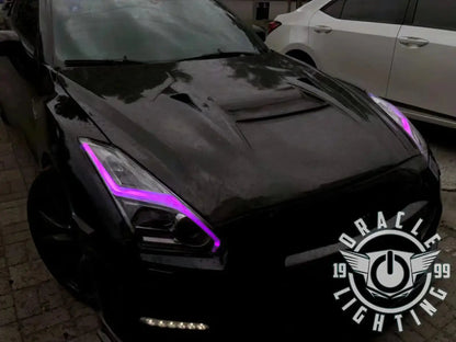 ORACLE Lighting 2015-2024 Nissan GT-R ColorSHIFT "Lightning Bolt" RGB+W Headlight DRL Upgrade Kit by ORACLE Lighting