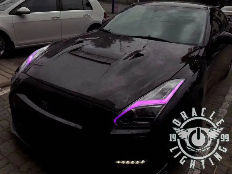 ORACLE Lighting 2015-2024 Nissan GT-R ColorSHIFT "Lightning Bolt" RGB+W Headlight DRL Upgrade Kit by ORACLE Lighting