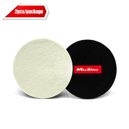 Wool Glass Polishing Pad – 3in, 5in, 6in (2 Pack) by MaxshineUSA