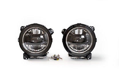 2018-22 Jeep JL & 2020-22 Jeep JT LED Headlights; Black by DV8 Offroad