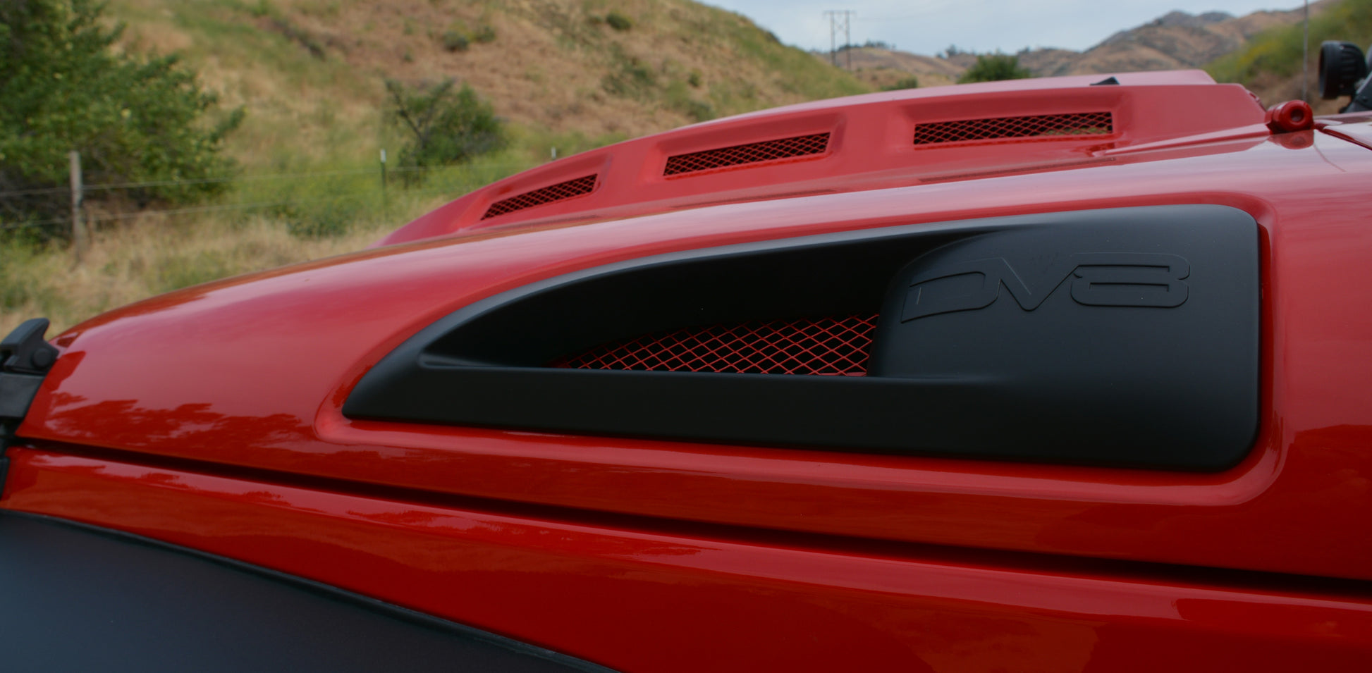07-18 Jeep JK Hood; Heat Dispersion by DV8 Offroad