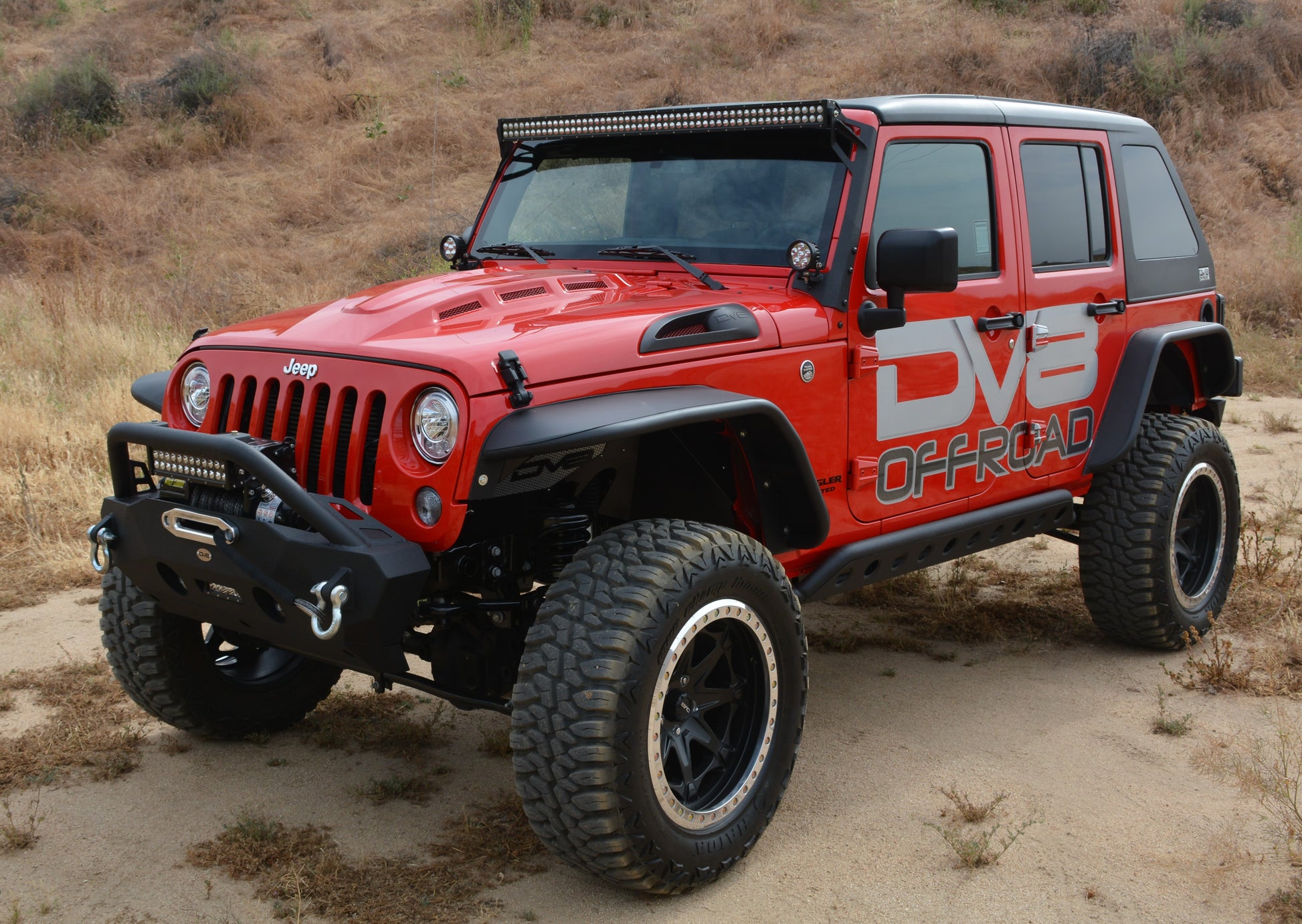 07-18 Jeep JK Hood; Heat Dispersion by DV8 Offroad