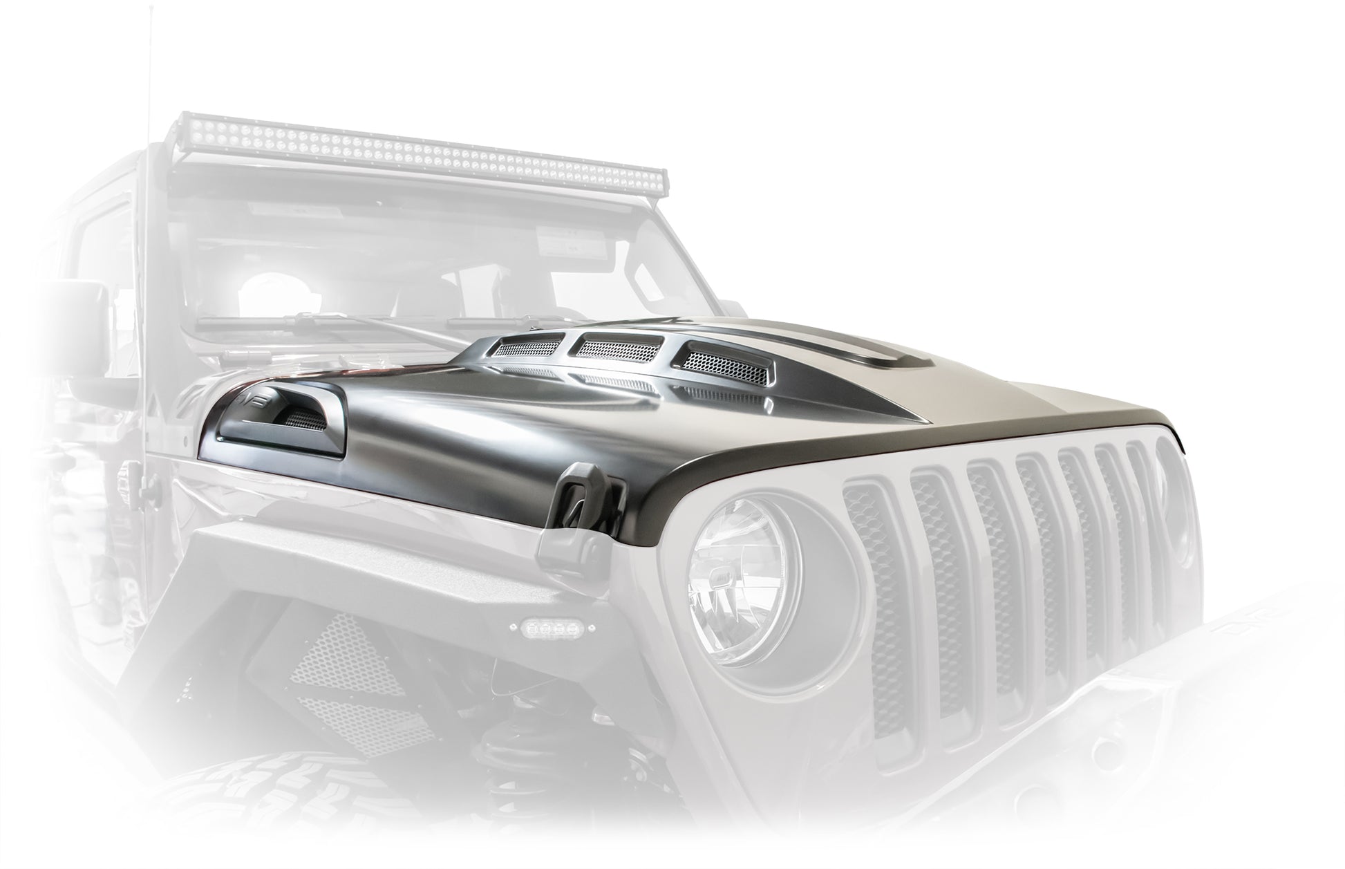 18+ Jeep JL & 20 Jeep JT Hood; Heat Dispersion by DV8 Offroad