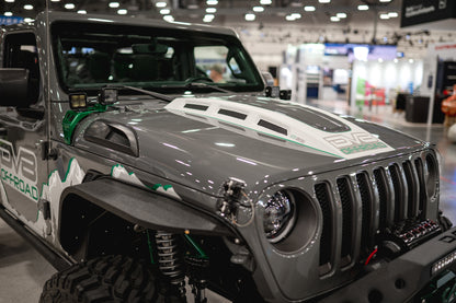 18+ Jeep JL & 20 Jeep JT Hood; Heat Dispersion by DV8 Offroad