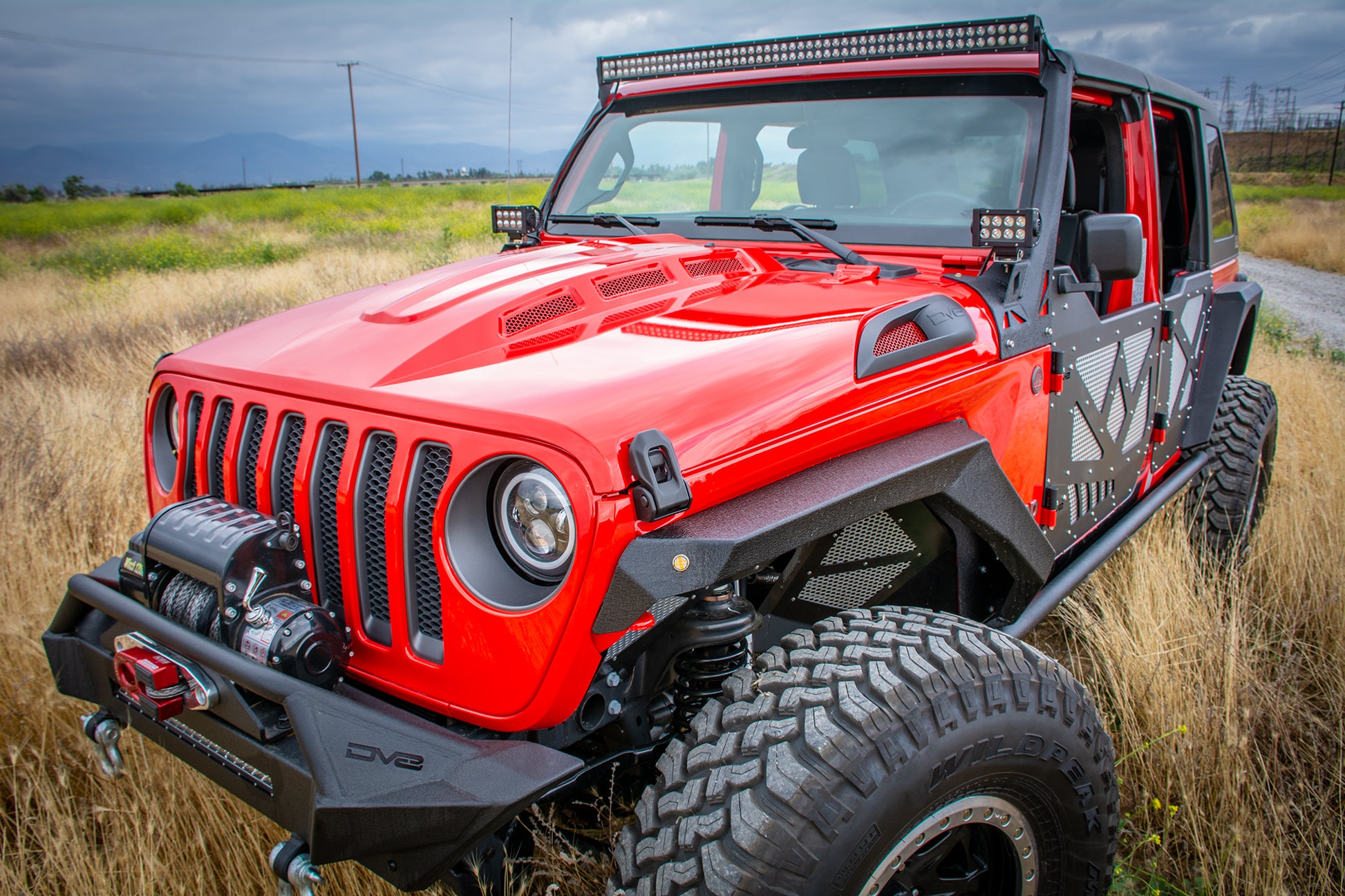 18+ Jeep JL & 20 Jeep JT Hood; Heat Dispersion by DV8 Offroad