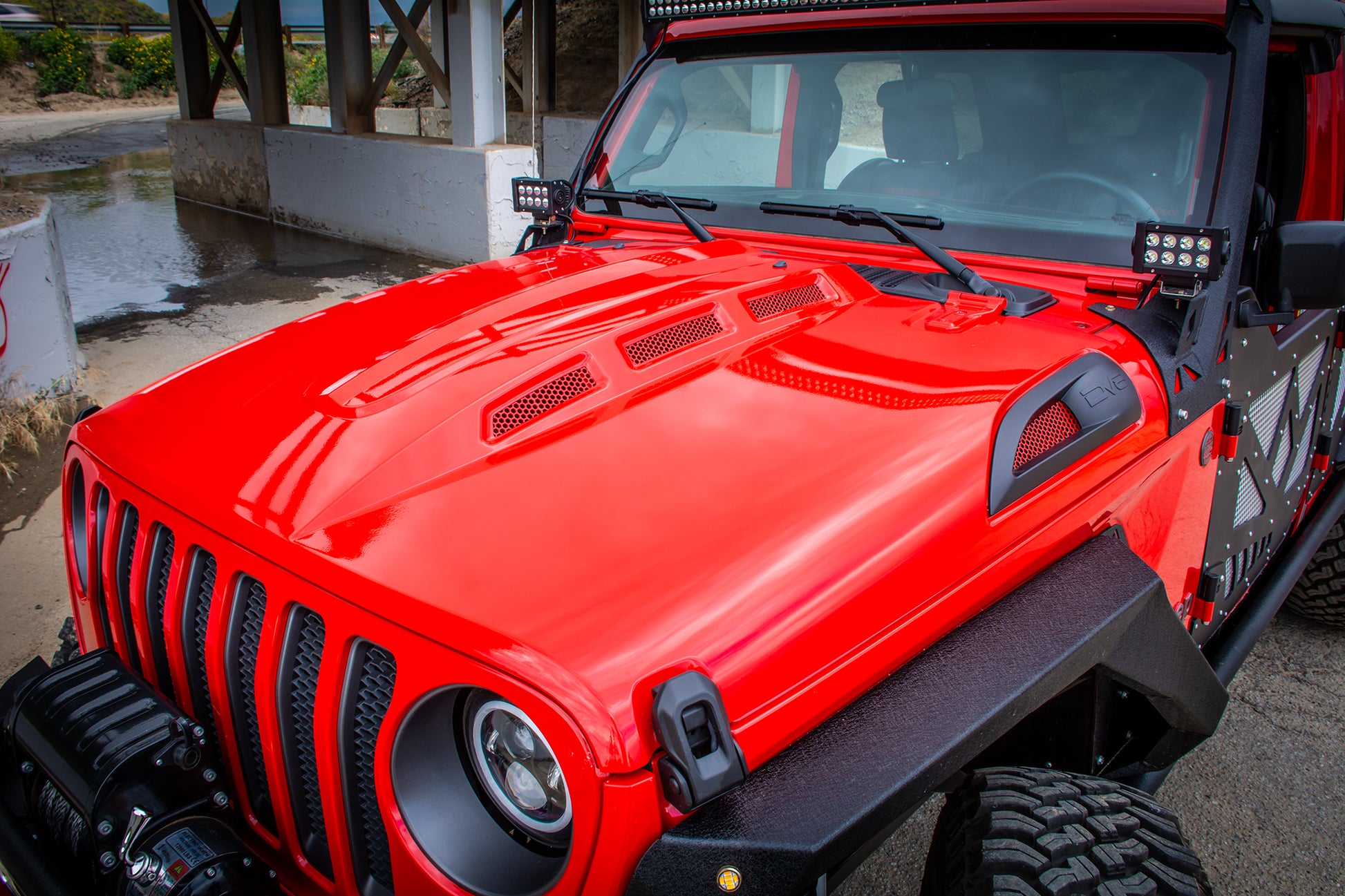18+ Jeep JL & 20 Jeep JT Hood; Heat Dispersion by DV8 Offroad