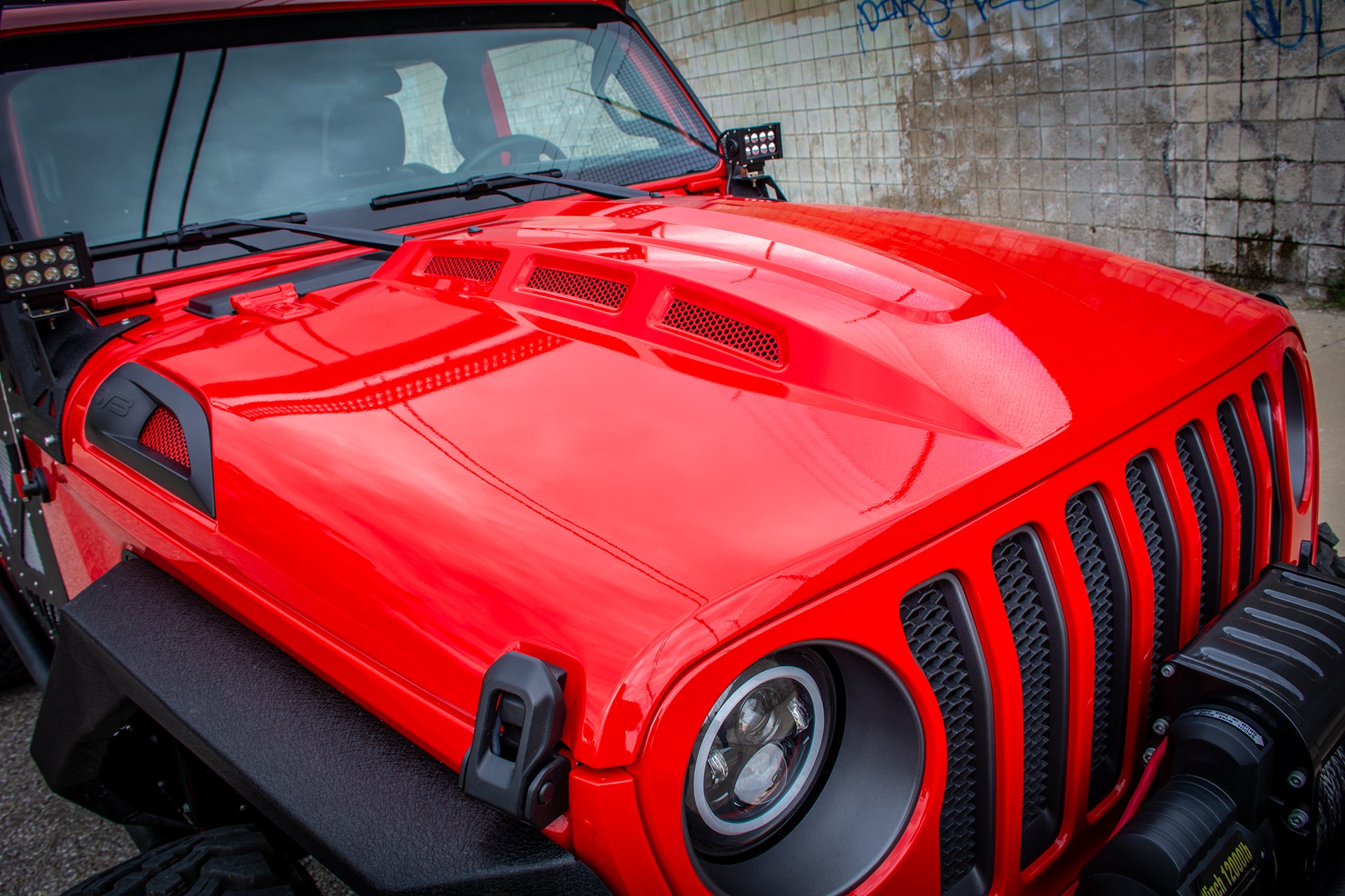18+ Jeep JL & 20 Jeep JT Hood; Heat Dispersion by DV8 Offroad