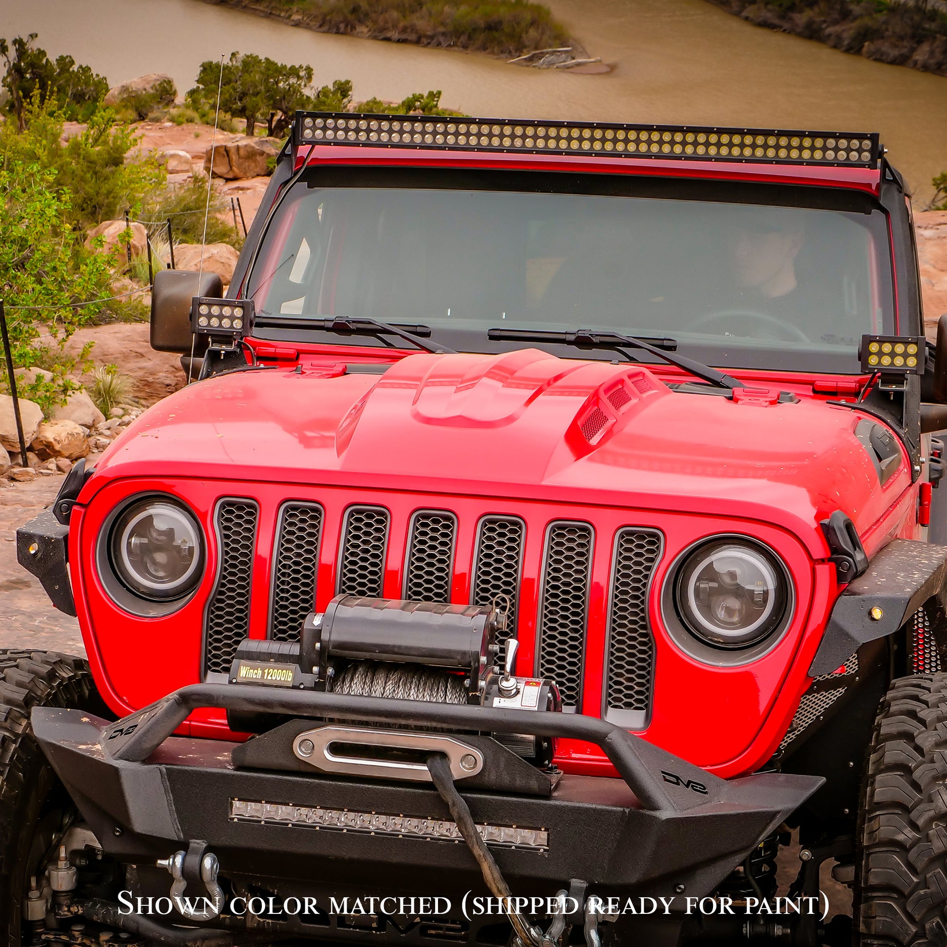 18+ Jeep JL & 20 Jeep JT Hood; Heat Dispersion by DV8 Offroad