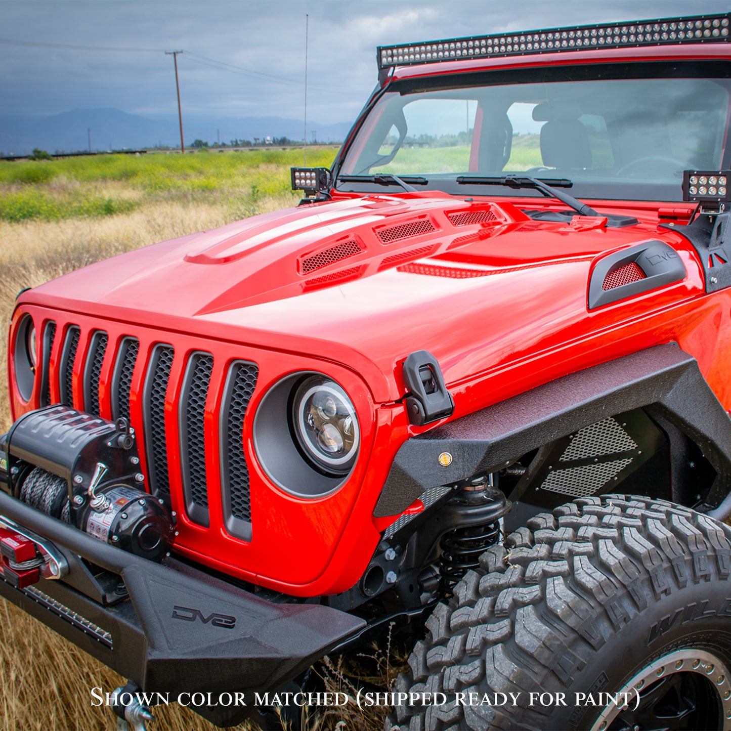 18+ Jeep JL & 20 Jeep JT Hood; Heat Dispersion by DV8 Offroad