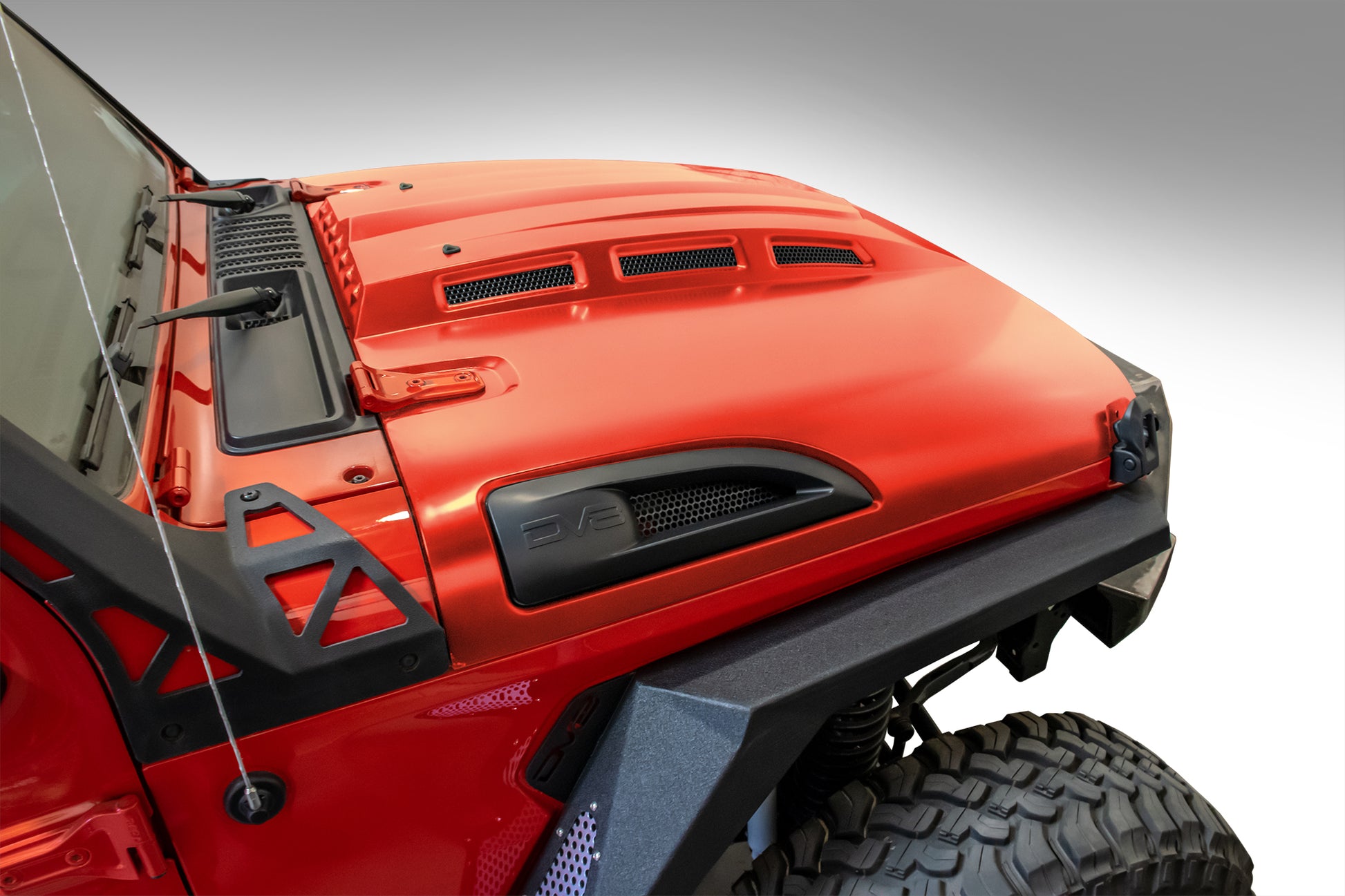 18+ Jeep JL & 20 Jeep JT Hood; Heat Dispersion by DV8 Offroad