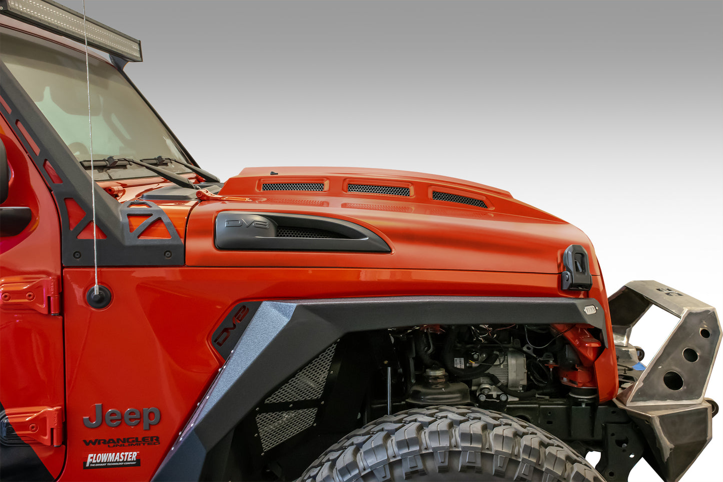 18+ Jeep JL & 20 Jeep JT Hood; Heat Dispersion by DV8 Offroad