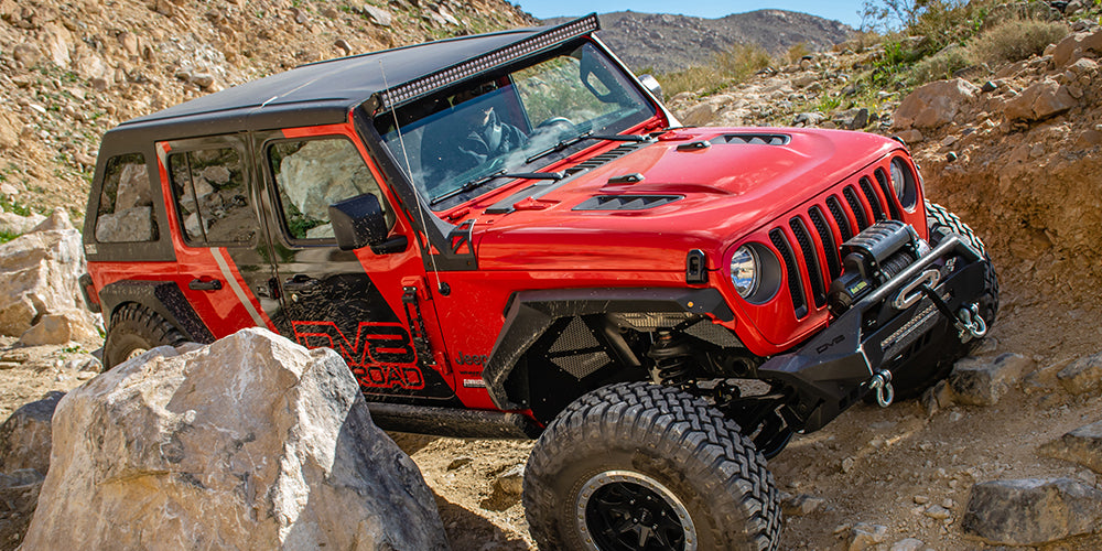 18+ Jeep JL & 20 Jeep JT Hood; Rubicon Replica by DV8 Offroad