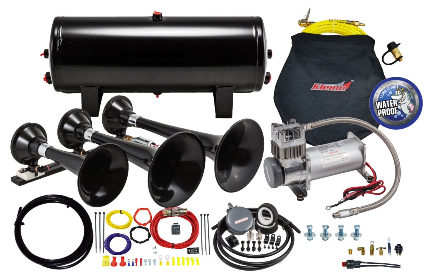 Black Triple Train Horn by Kleinn Automotive Accessories