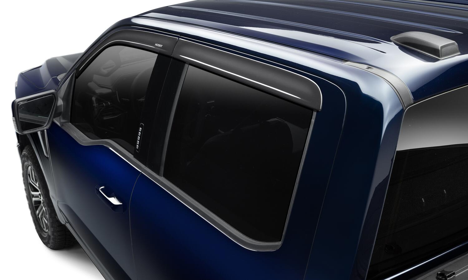 Low Profile Ventvisor Deflector; Smoke; In-Channel Mount; 4 pc. by Husky Liners