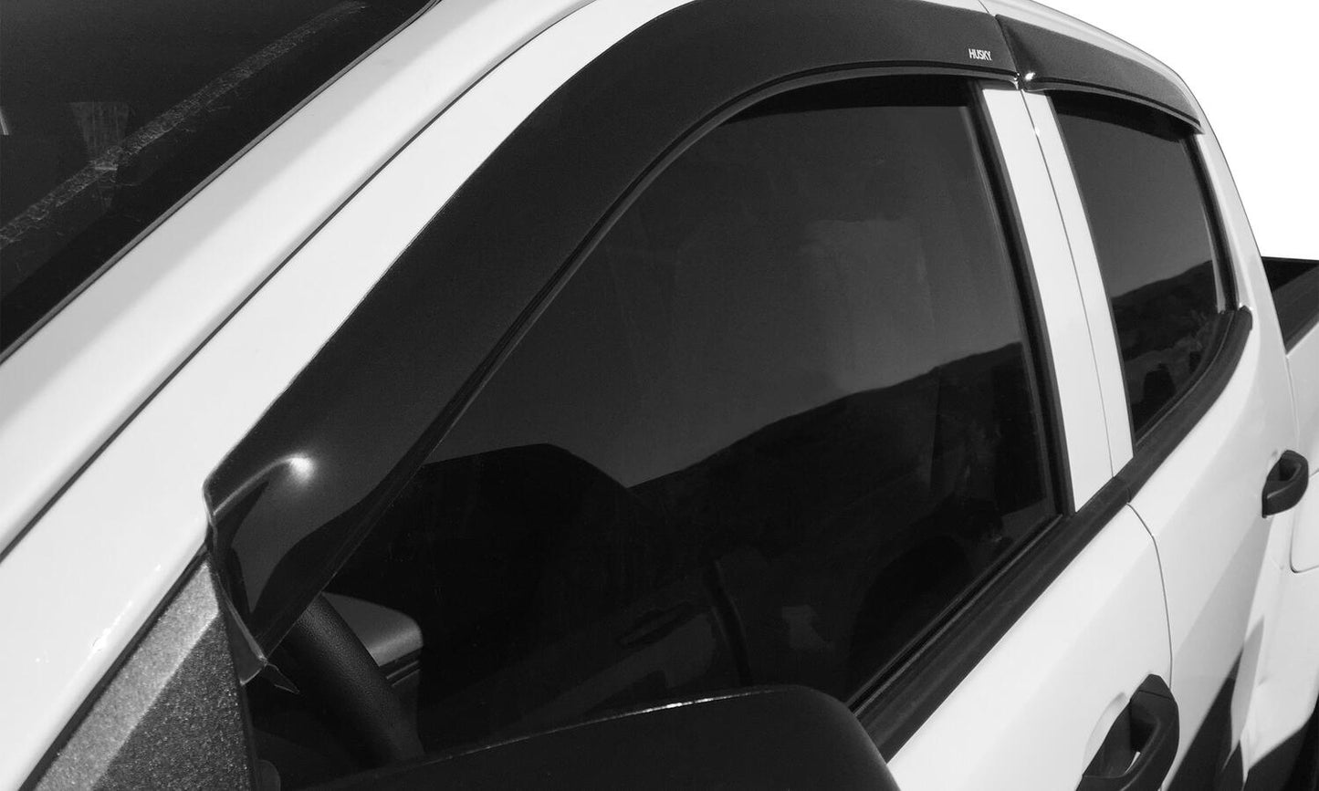 Low Profile Ventvisor Deflector; Smoke; In-Channel Mount; 4 pc. by Husky Liners