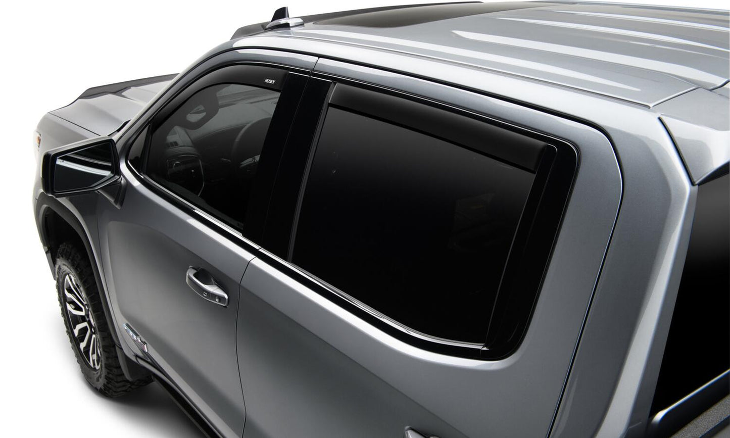 Low Profile Ventvisor Deflector; Smoke; Outside Mount; 4 pc. by Husky Liners