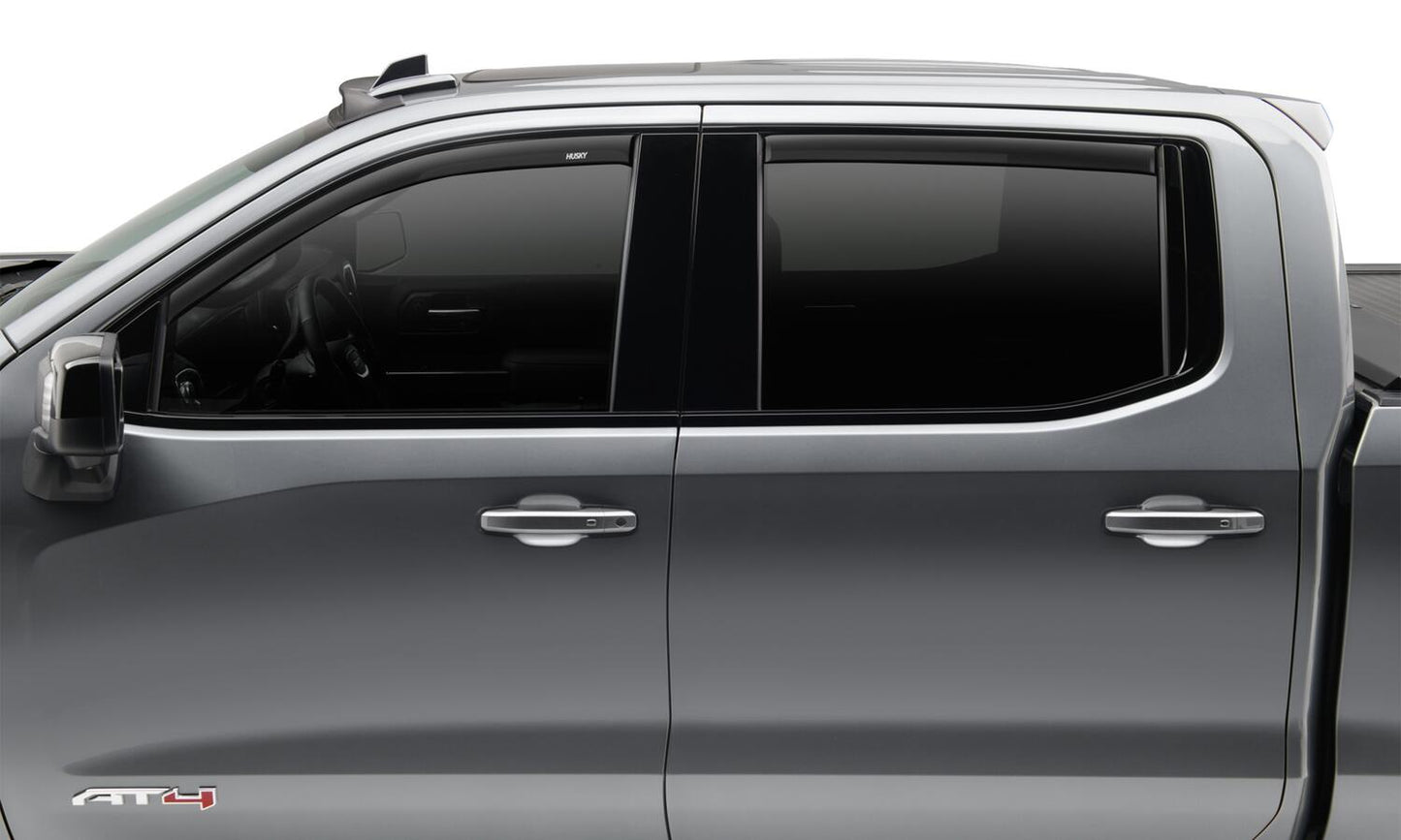 Low Profile Ventvisor Deflector; Smoke; Outside Mount; 4 pc. by Husky Liners