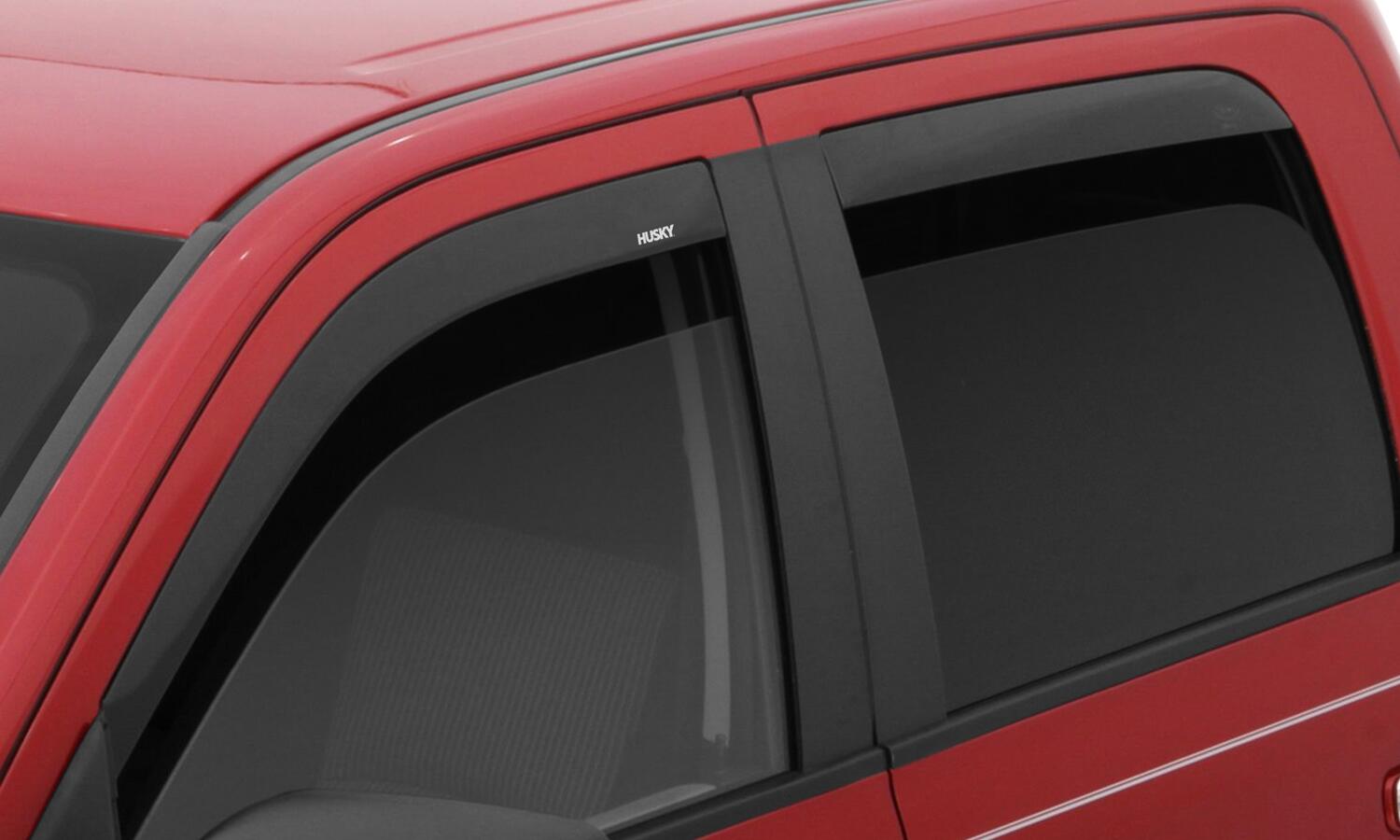 Low Profile Ventvisor Deflector; Smoke; In-Channel Mount; 4 pc. by Husky Liners