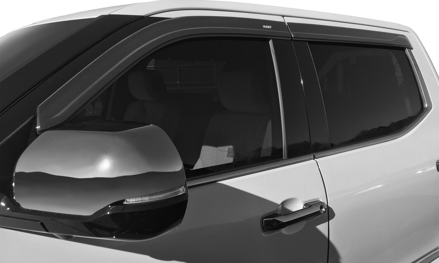 Low Profile Ventvisor Deflector; Smoke; In-Channel Mount; 4 pc. by Husky Liners