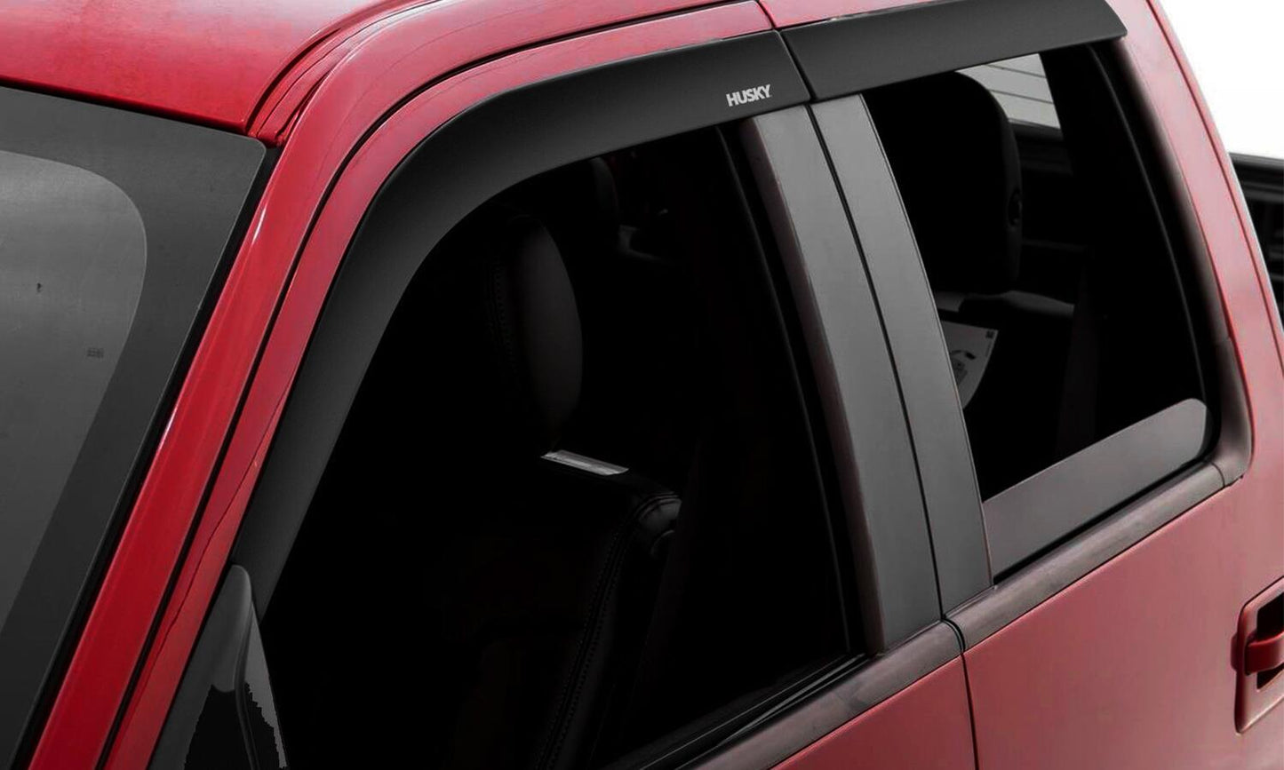Low Profile Ventvisor Deflector; Smoke; In-Channel Mount; 4 pc. by Husky Liners