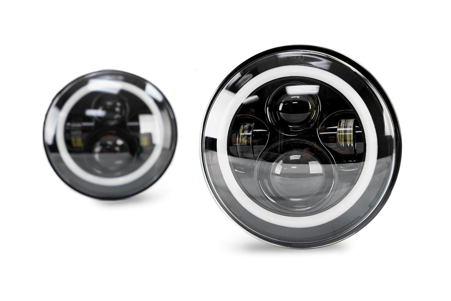 07-18 Jeep JK Projector Headlights; Halo by DV8 Offroad