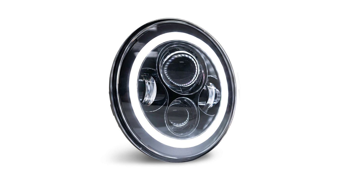 07-18 Jeep JK Projector Headlights; Halo by DV8 Offroad
