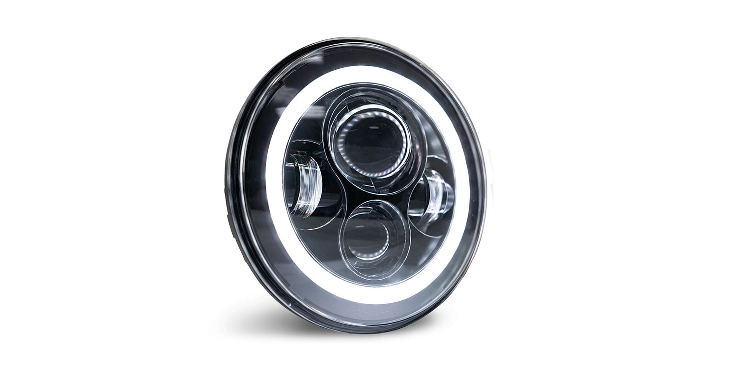 07-18 Jeep JK Projector Headlights; Halo by DV8 Offroad