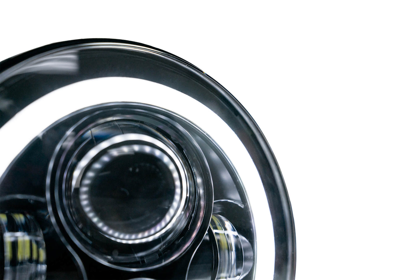 07-18 Jeep JK Projector Headlights; Halo by DV8 Offroad