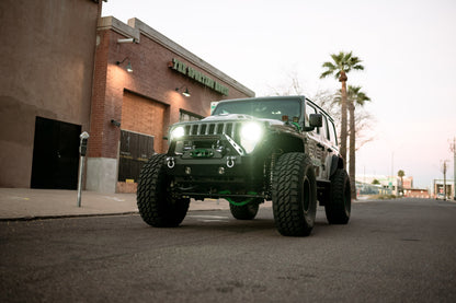 2018-22 Jeep JL & 2020-22 Jeep JT LED Headlights; Black by DV8 Offroad