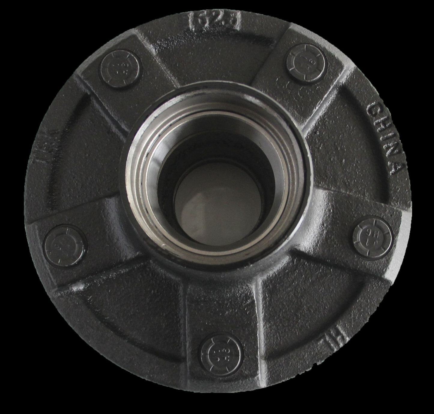 Idler Hub 3500 Pound Capacity 5 x 5-1/2 Inch Bolt Pattern Black Push-In Studs by Husky Towing