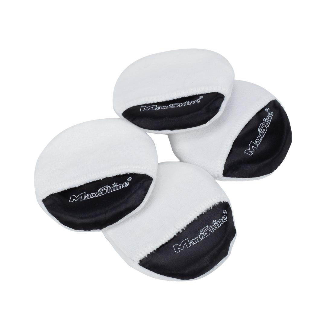 Finger Hold Microfiber Wax Applicator Pad - 4 Pack by MaxshineUSA