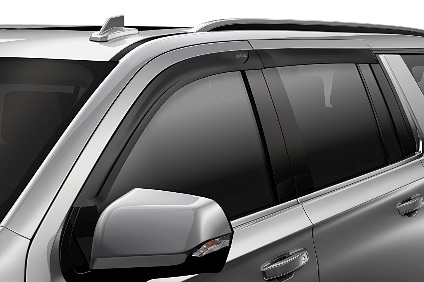 Low Profile Ventvisor Deflector; Matte Black; Outside Mount; 4 pc. by Husky Liners