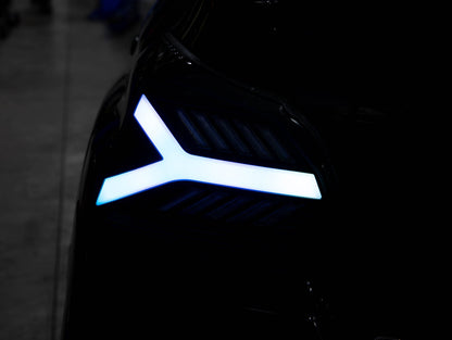OLM Y-Spec LED Taillights (Smoke Lens White Optic w/RGB) - 2015-2021 WRX / STI by MYX Automotive