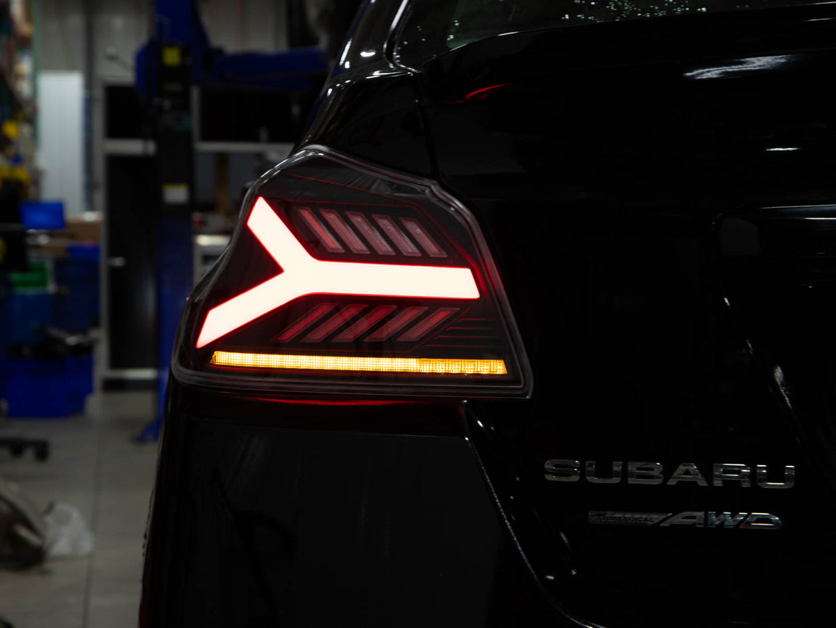 OLM Y-Spec LED Taillights (Clear Lens White Optic) - 2015-2021 WRX / STI by OLM
