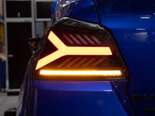 OLM Y-Spec LED Taillights (Smoke Lens White Optic) - 2015-2021 WRX / STI by OLM
