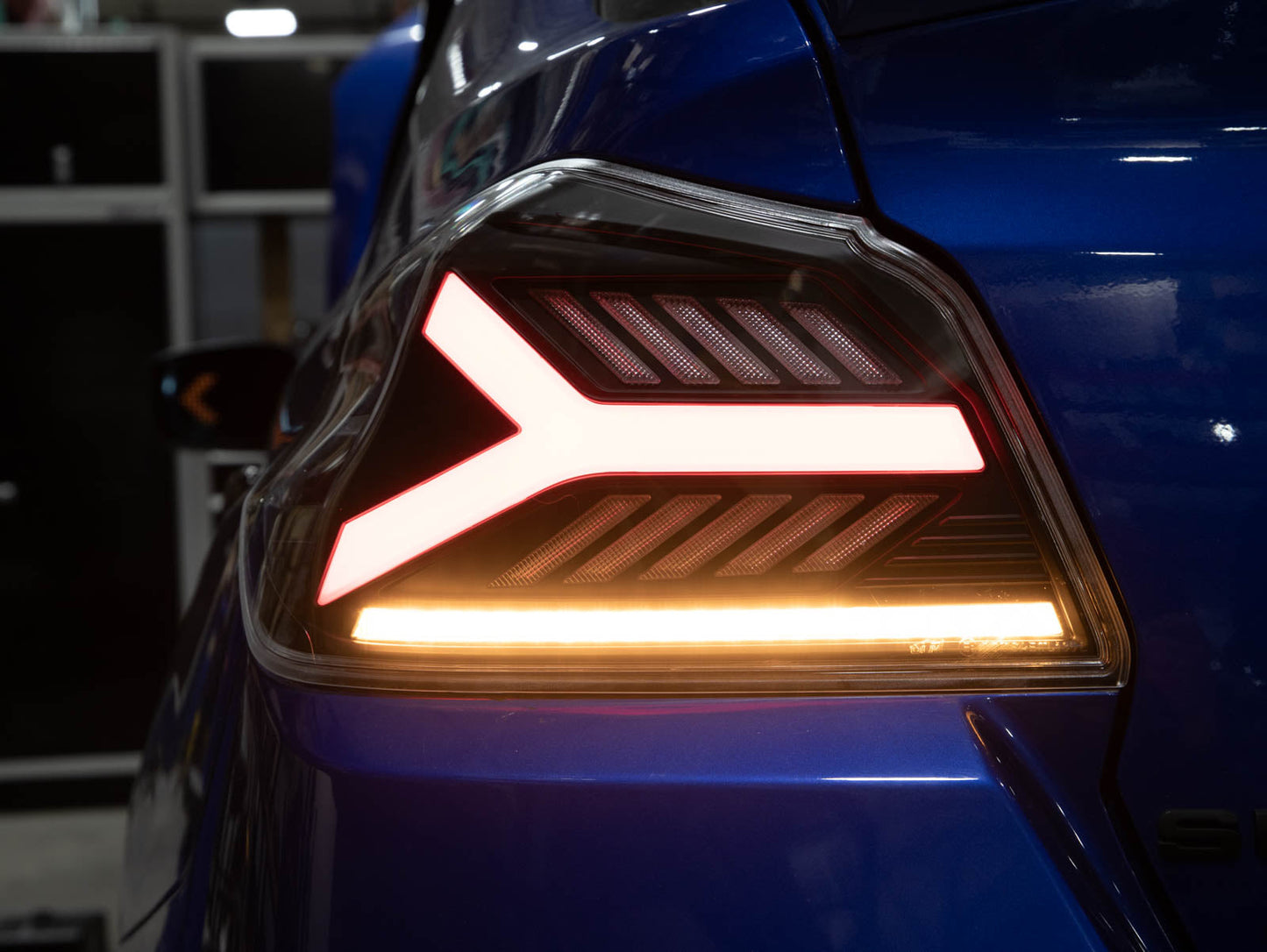 OLM Y-Spec LED Taillights (Smoke Lens White Optic) - 2015-2021 WRX / STI by OLM