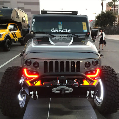 2007-2017 Jeep Wrangler JK VECTOR Pro Series II Full LED Grill - Integrated Headlights & DRL by ORACLE Lighting