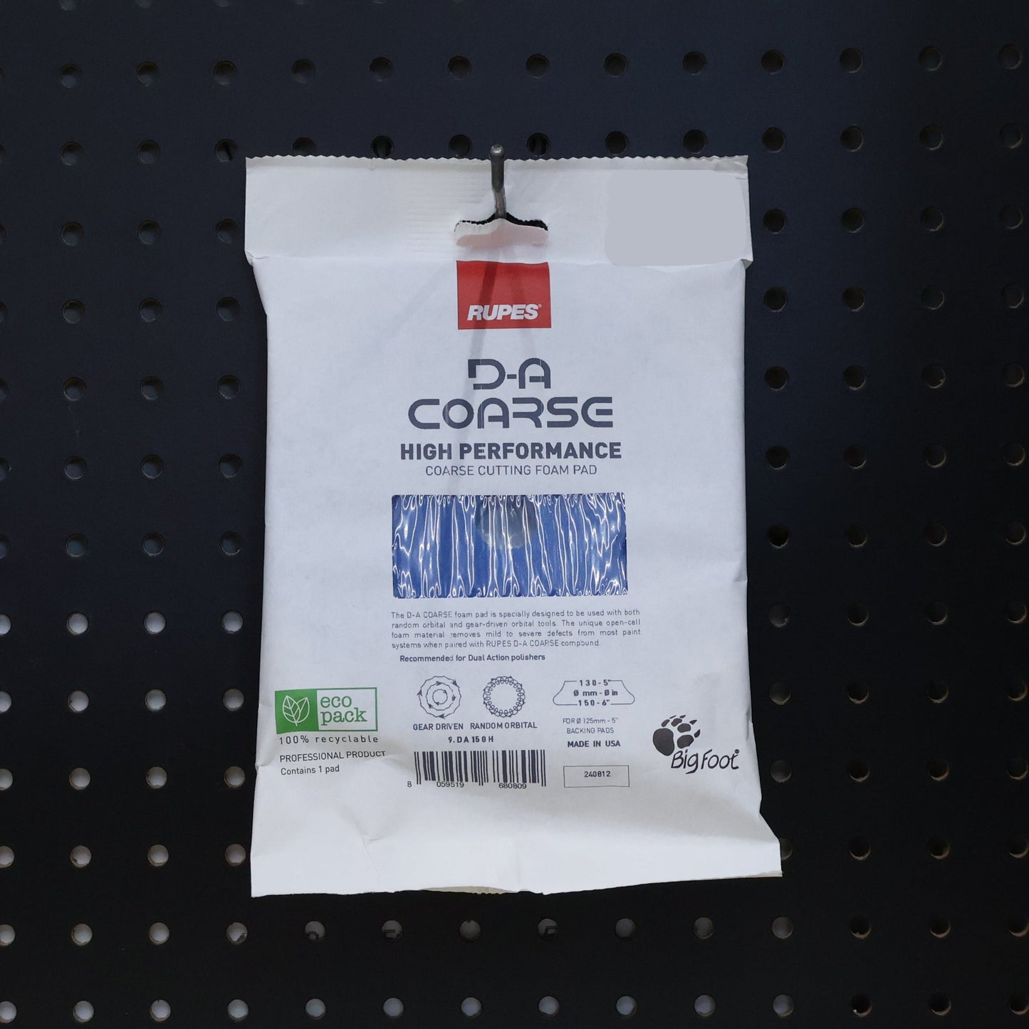 PAD, RUPES DA150H DA COARSE 5" BLUE by Pal Automotive