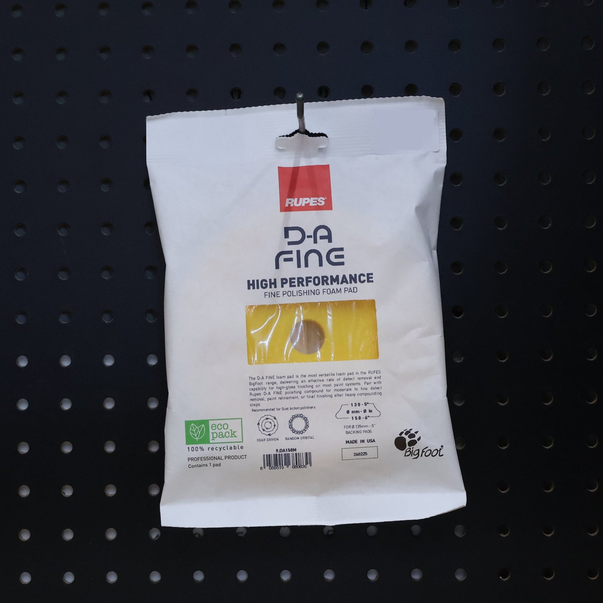 PAD, RUPES DA150M DA 5" YELLOW by Pal Automotive