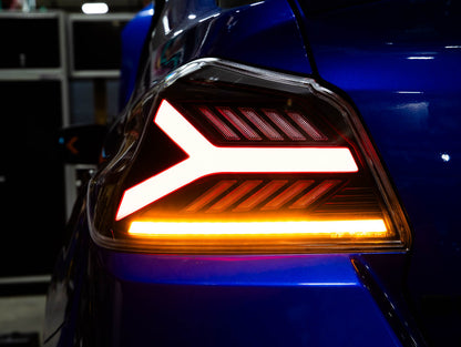 OLM Y-Spec LED Taillights (Clear Lens Red Optic) - 2015-2021 WRX / STI by OLM