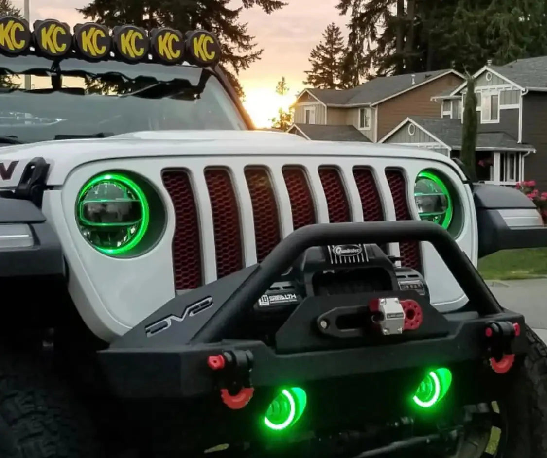 ORACLE Lighting Jeep Wrangler JL ColorSHIFT RGB+W Headlight DRL Upgrade Kit by ORACLE Lighting