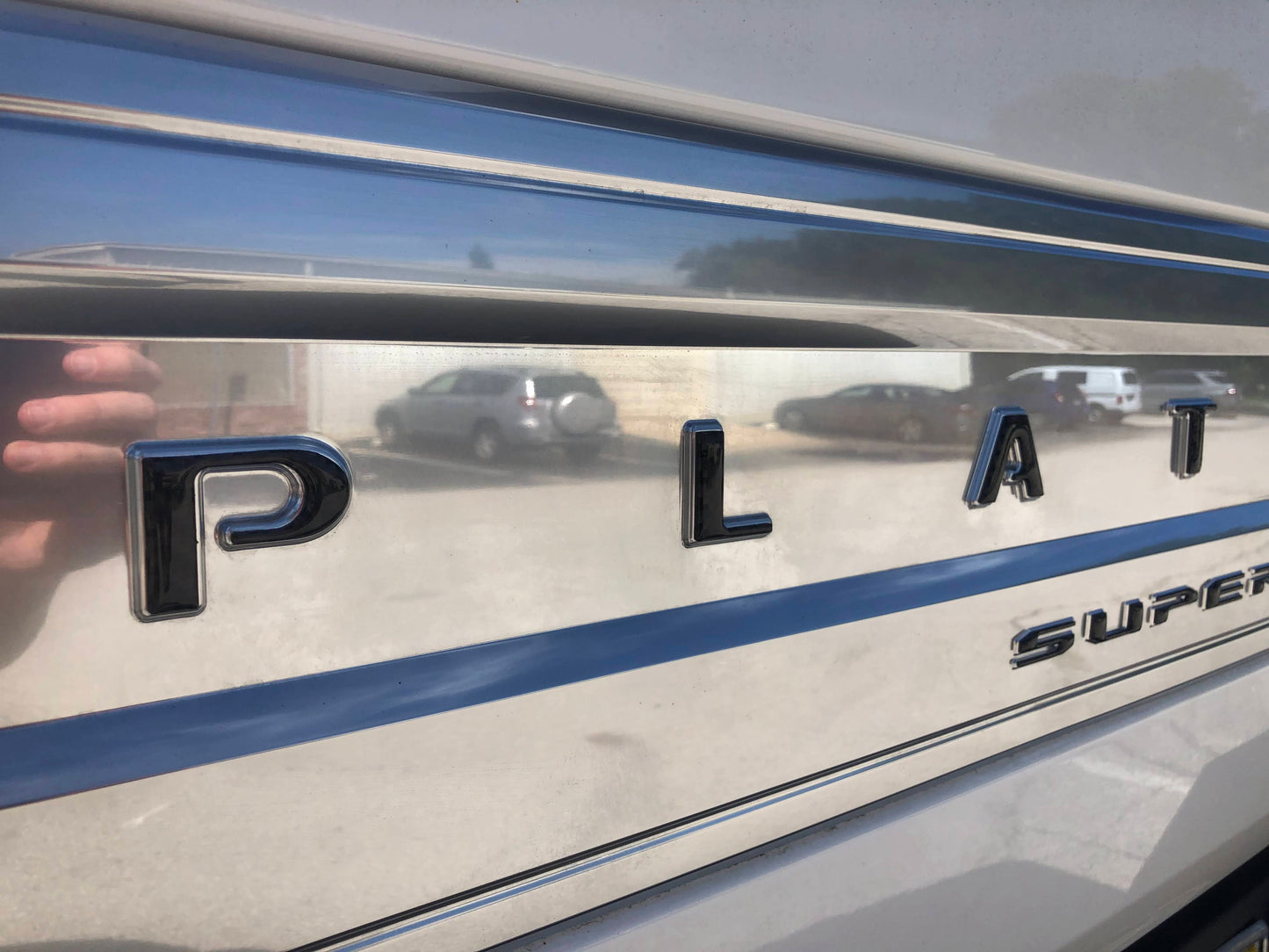 Platinum Tailgate Letter Overlays Fits 2020-2022 Ford Super Duty by Tufskinz.com
