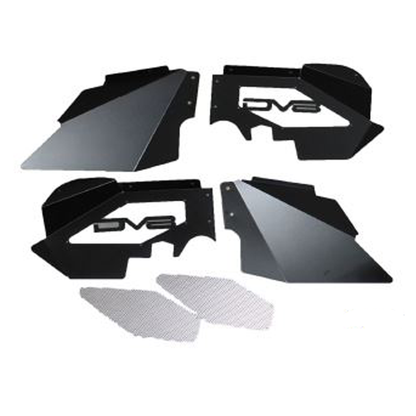 07-18 Jeep JK Inner Fender; Front; Black Finish by DV8 Offroad
